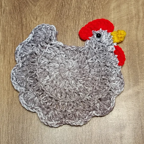 Handmade Set Of 4 Chicken Coasters - Picture 3 of 4
